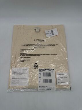 J. Crew Women's Large Warm Ivory Long Sleeve Shirt 100% Cotton - NWT